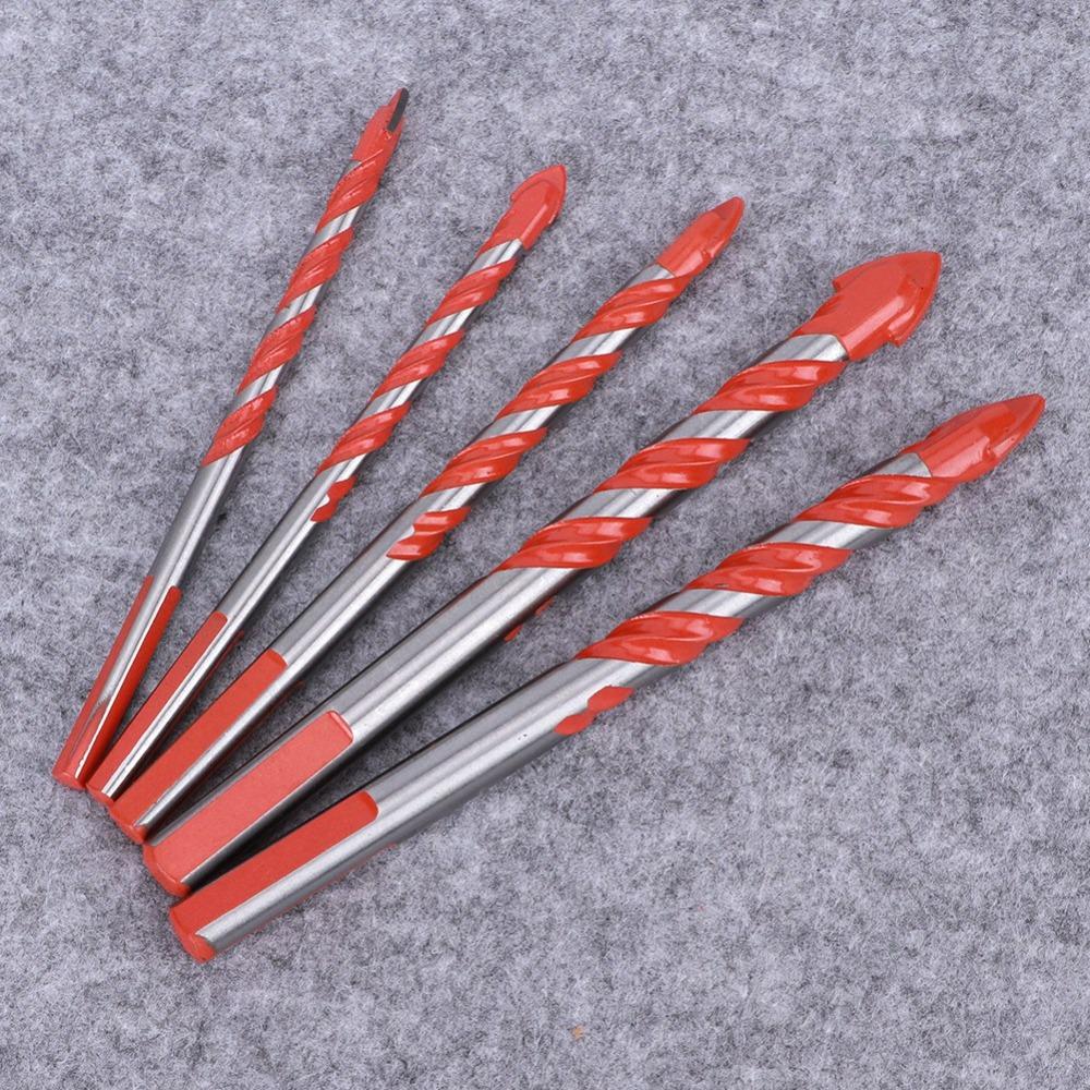 5pcs Orange Color Ceramic Tile Drill Bit 6mm 6mm 8mm 10mm 12mm Drill Bit Set Tile Installation