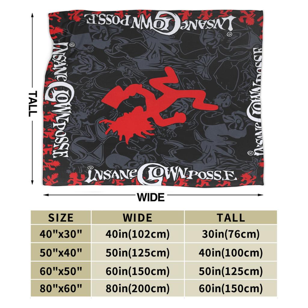 Insane Clown Posse Band Super Soft Blanket  Students Plush Throw Blanket Novelty Outdoor Flannel Bedspread Sofa Bed Cover