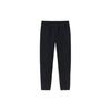 Anta Solid Color Mid Waist Drawstring Thick Cuffed Knitted Sports Pants Men Bottoms Basic-Black 152417315-3