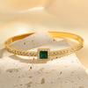 Light Luxury and High-end Square Female Emerald Baby's Breath Bracelet Bracelet