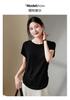 Slimming and slimming round neck short sleeved t-shirt for women in summer 2026, fashionable and versatile casual solid color top