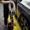 Pistola Lavatrice a Batteria Portatile Domestica da 5M Macchina per Lavaggio Auto ad Alta Pressione Tubo di Ingresso Acqua Kit Filtro Set Tubo di Aspirazione