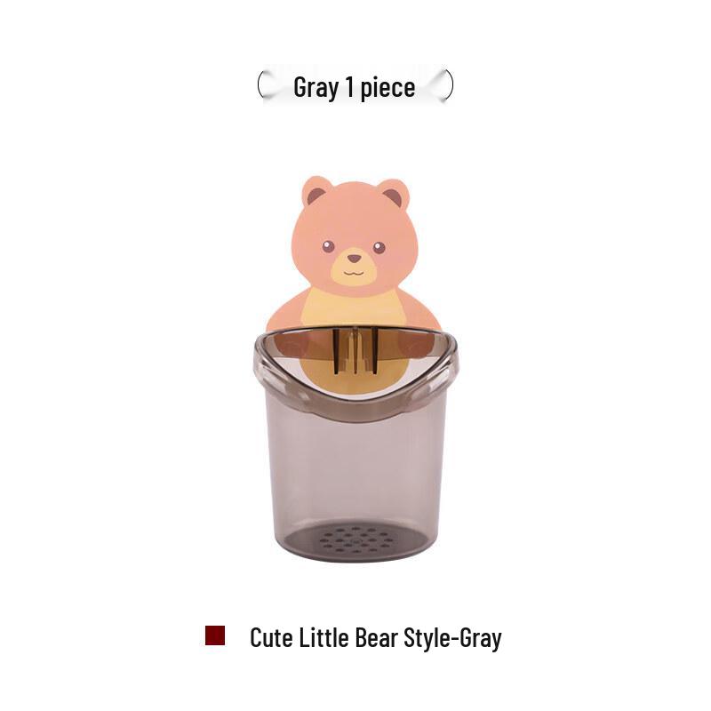 LIEI Cartoon Bear Wall-Mounted Toothbrush Holder