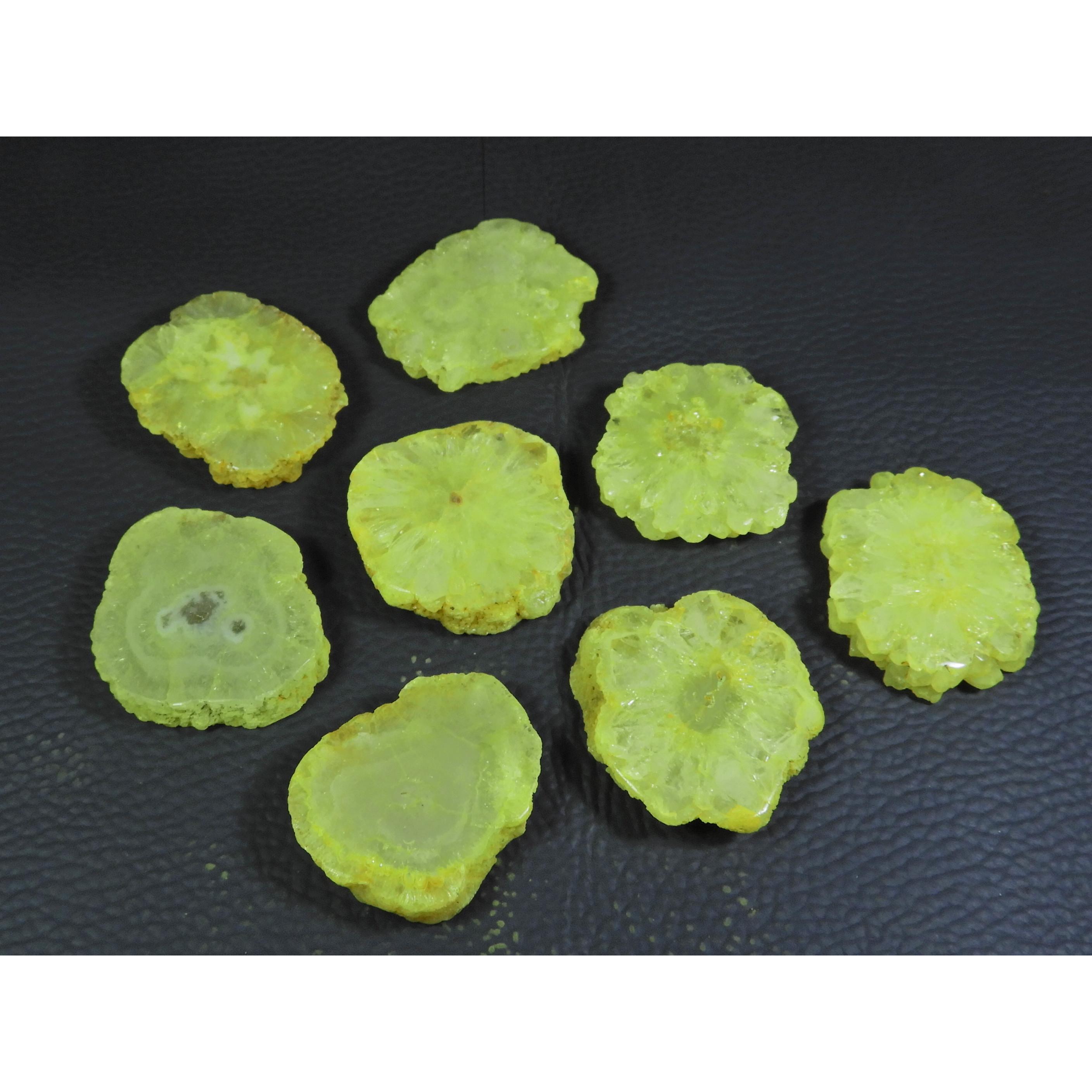 

405 карат. Окрашенный солнечный друзовый агат, микс форм, кабошон, свободный драгоценный камень, лот 08 шт. A-677