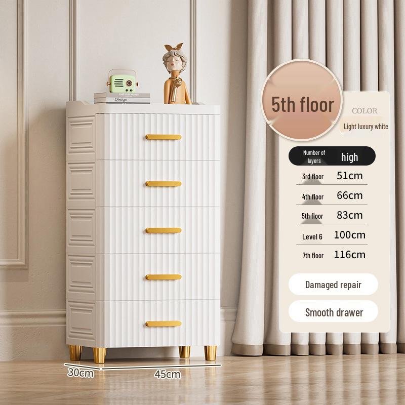 Multi-Layer Plastic Storage Cabinet for Living Room and Bedroom