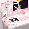 MAONO Gaming USB XLR Dynamic Dedicated Software Unidirectional PC Mute Volume RGB Audio Mixer Game Live Narration Pink Microphone, Connection,