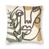 Abstract Faces One Line Art Pillowcase Polyester Linen Velvet Printed Decor Throw Pillow Case Home Cushion Cover Wholesale