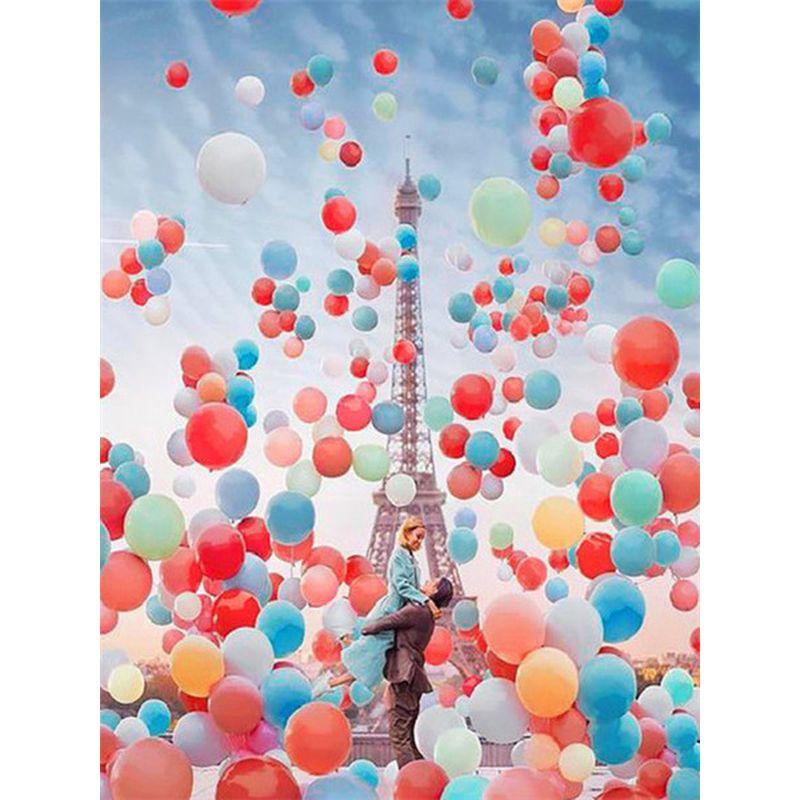 5D Elmas Mozaik Balon Resim Rhinestones Elmas Boyama Manzara Mozaik Sanatı Dikiş Kız Dekor Ev Için