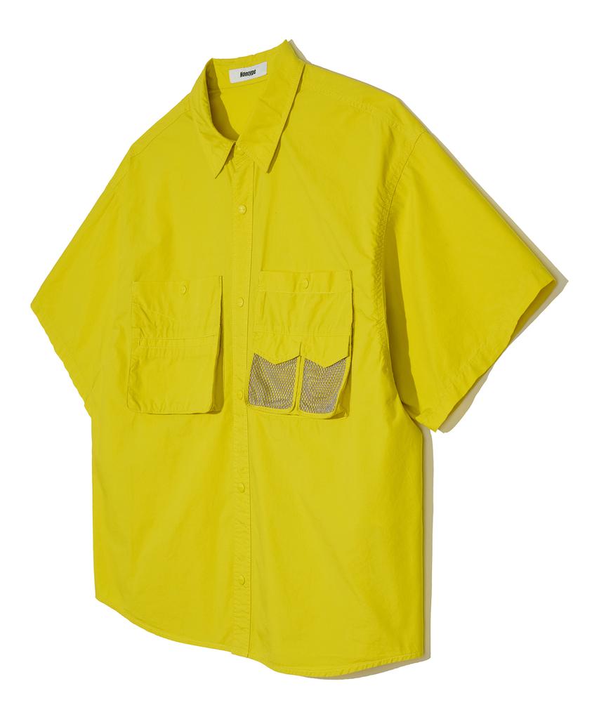 Nontaib Mesh Twin Cargo S/S Shirts (Yellow)