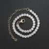 Luxury Zircon Women's Anklet: European & American Trendy, Gold-Plated Tennis Chain with Paved Diamonds