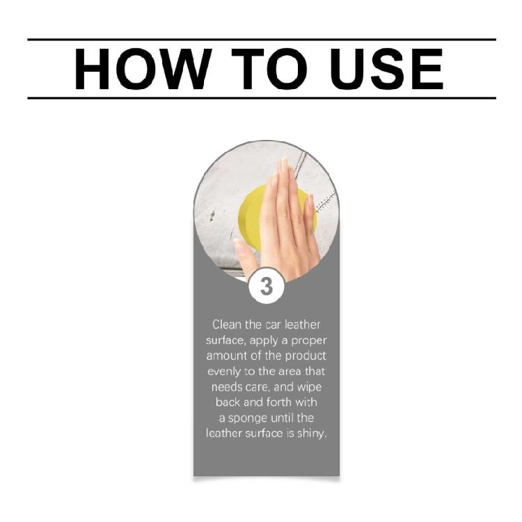 Automotive Leather Cleaning Cream with Sponge 100g Leather Maintenance Cream Car Leather Cleaning Paste Multifunctional