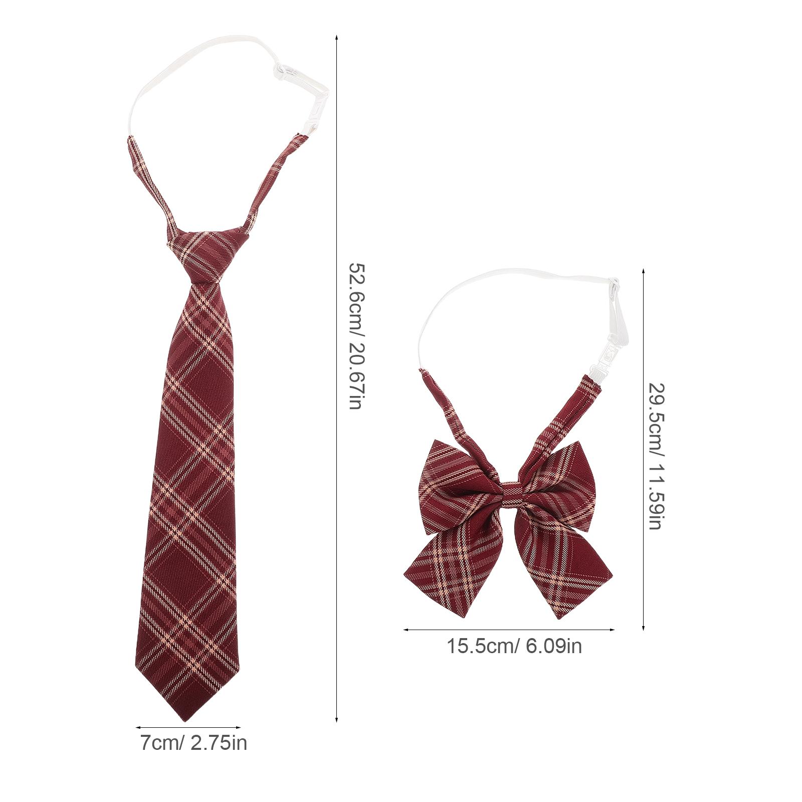 

2pcs Japanese School Uniform Plaid Shirt Bow Tie Set Cotton Sailor Collar Kawaii Blouse For School Party Daily Wear Sailor as shown