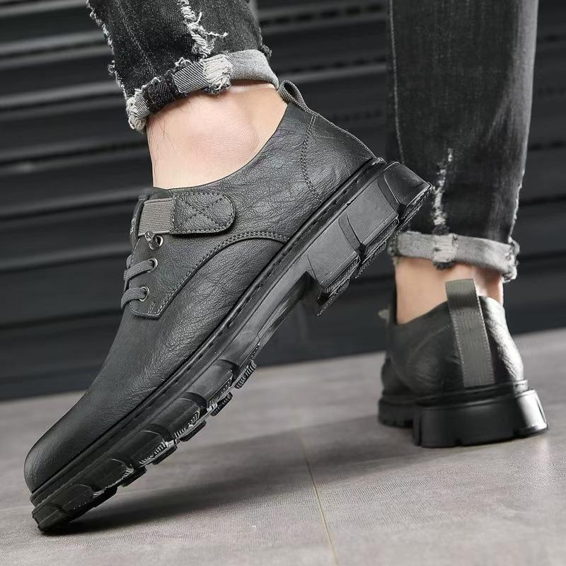 Spring New Men's Leather Shoes, Casual Walking Shoes, Fashionable and Comfortable Shoes