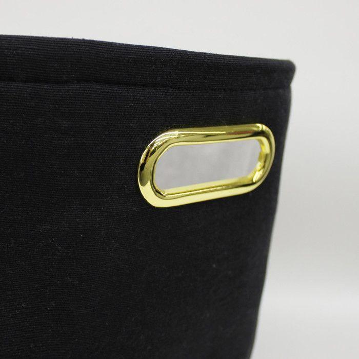 Panier - DOUCEUR D'INTERIEUR - Imprimé Orbella Noir - 30 x ht 28 cm - Polycoton - Non personnalisable