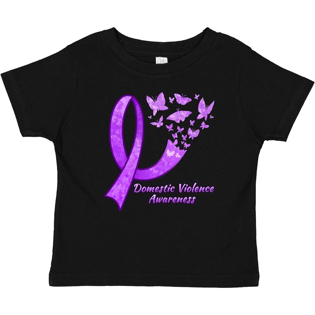 Inktastic Domestic Violence Awareness- Butterflies Baby T-Shirt October Month 110