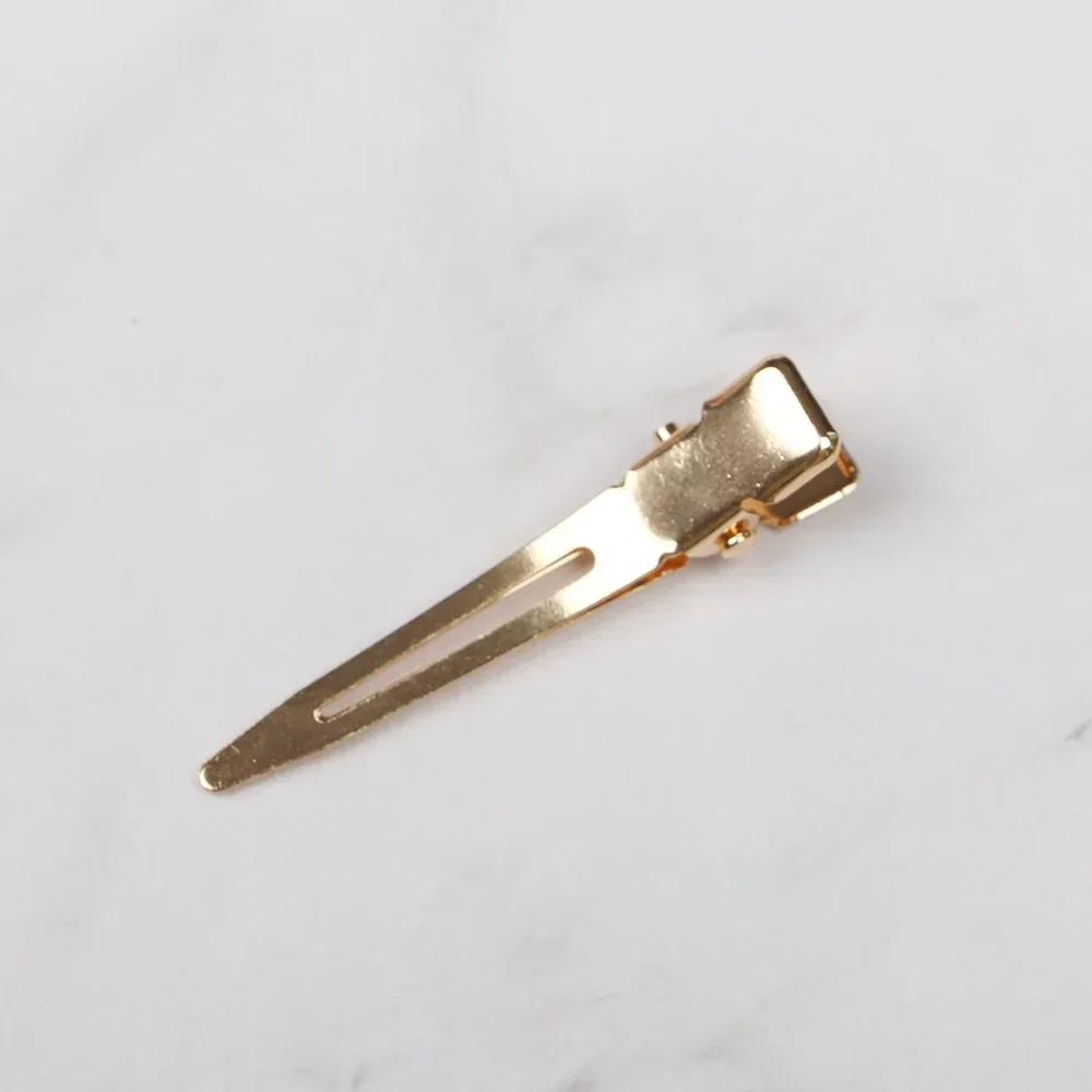 100pcs Metal Hair Clips Girl Hair Fringe Clips Convenient Simple Metal Headwear DIY Hair Clip Material