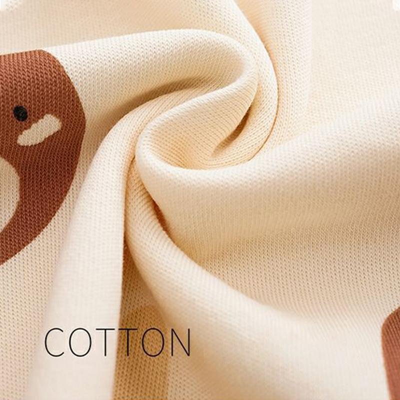 Pyjamas für Damen im Frühling und Herbst, Langarm-Set aus reiner Baumwolle, lockerer und süßer V-Ausschnitt, kann über dem Kimono und der Hauskleidung getragen werden