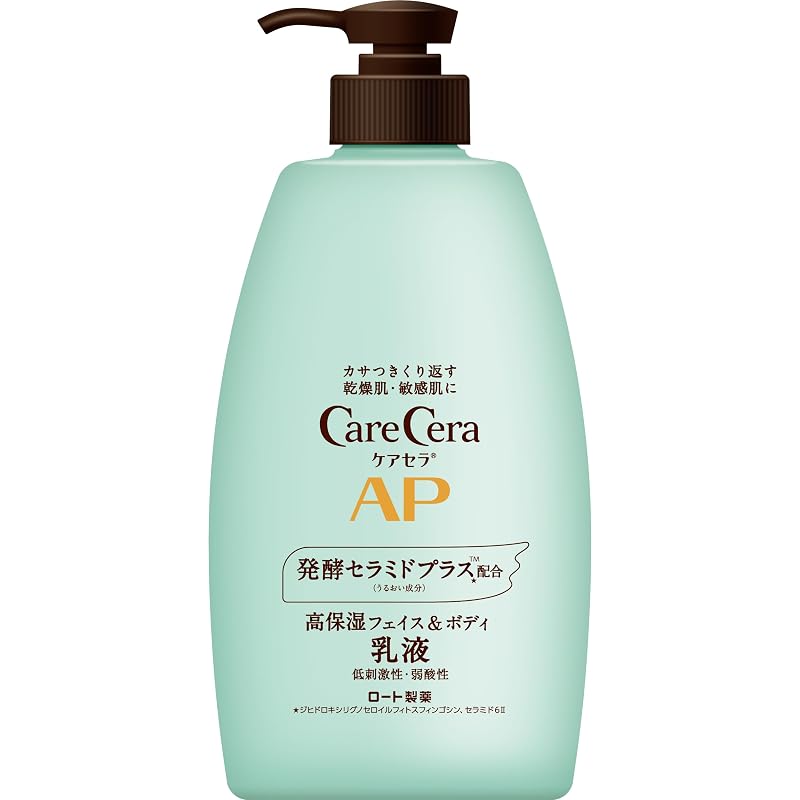 CareCera AP Face & Body Lotion, Large Capacity 400ml (Contains Ceramide Plus x 7 Types of Natural Ceramides)