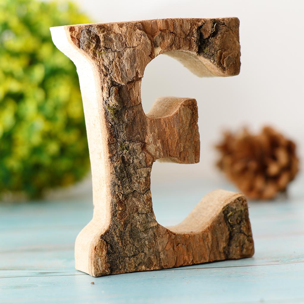 Handcraved Drevené písmená Čísla dverí Abeceda Písmeno Plávajúce meno