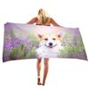 Corgi Series Seaside Vacation Beach Towel Swimming Bath Towel Microfiber Sports Towel