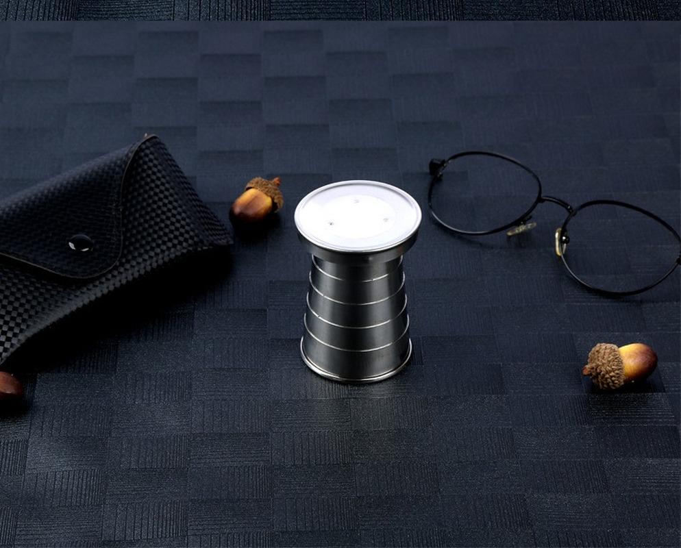 Stainless Steel Expansion Cup Outdoor Folding Cup with Key Ring Small Expansion Cup Water Cup