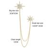 [HF]Spille Spilla Stella Catena Calde Uomo Donna Moda Vintage Metallo Strass Gioielli Ciondolo Spilla Festa Uomo Donna Regalo