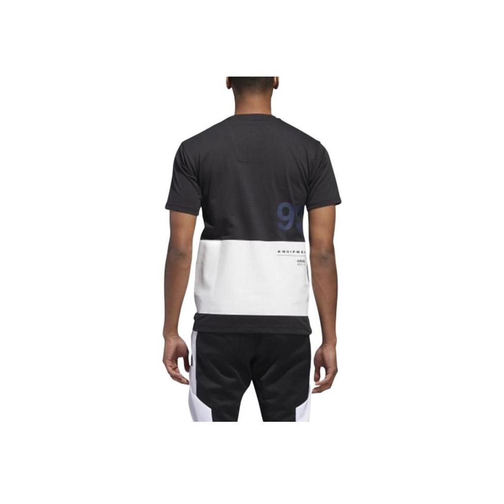 Adidas Originals EQT Colorblock Crew Neck T-Shirt Men Tops Black White DH5231