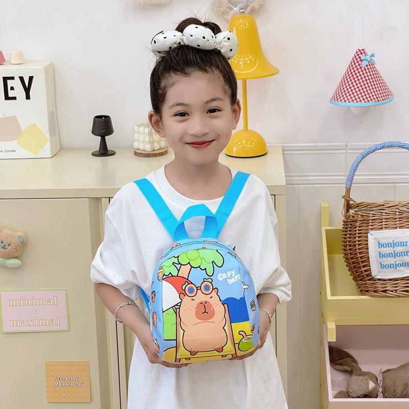 School bag new love cartoon backpack lightweight versatile kapibara children's bag