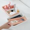 Stackable Frosted Plastic Storage Box with Dividers - Multi-purpose Organizer