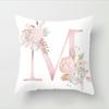 Flower Letter Pillow Soft and Breathable Sofa Car Lumbar Support Office Waist Protection Pillowcase