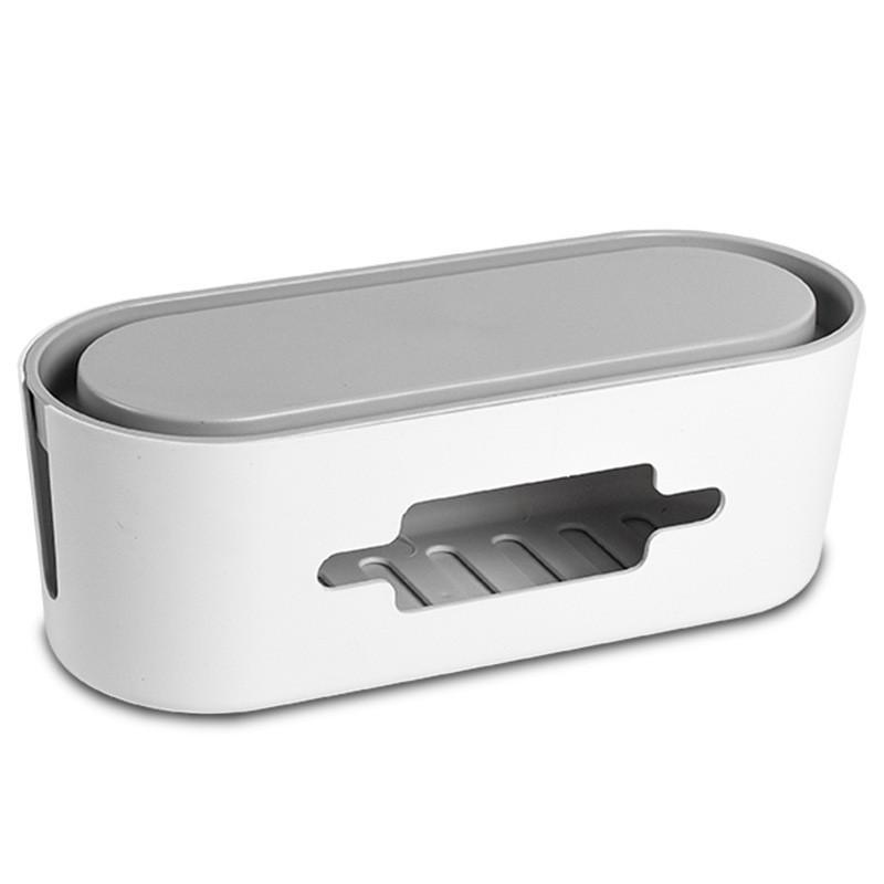 Power Cable Organizer Box - Cord, Charger & Strip Storage Solution