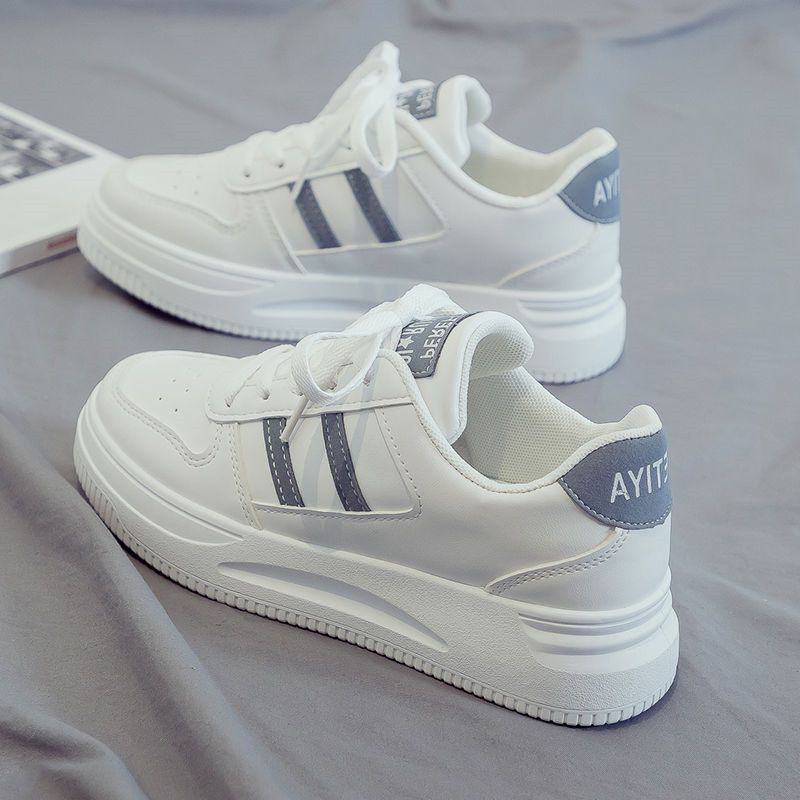 

Fashion 2024 New Spring and Autumn Women s Casual Sports Shoes Comfortable and Breathable Women s White Shoes Women s Tennis Shoes 40 синий