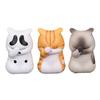 1/3Pcs Covering Face Cartoon Cat Ornament PVC Mini Kitten Figurine Statue Animal Sculpture Model Home Office Desktop Decoration