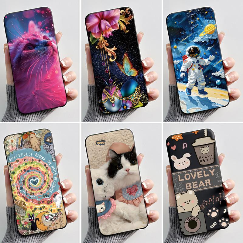 For Nokia 105 4G 2023 Case Lovely Cat Cartoon Cute Black Soft Silicone TPU Funda Coque for NOKIA 105 4G (2023) Nokia105 2G Cover