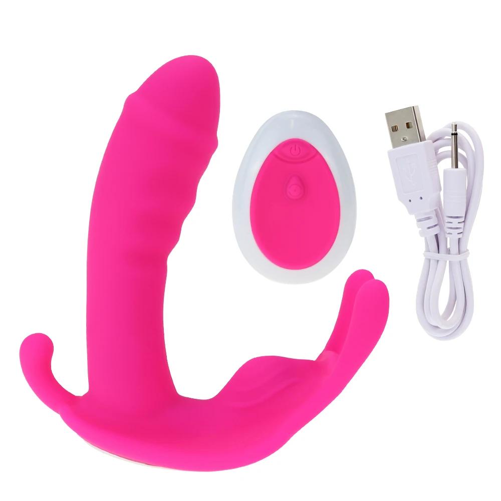 Wireless Remote Control Wear Dildo Butterfly Vibrator Sex Toys for Couple Orgasm Masturbator Panties Dildo Vibrators for Women