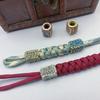 Barrel Paracord Bead Bracelet Keychains Handcraft Pendant DIY Outdoor Accessory