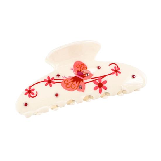 Cartoon Animal Pattern Hand-painted Design Ring Acrylic White 1 Pc