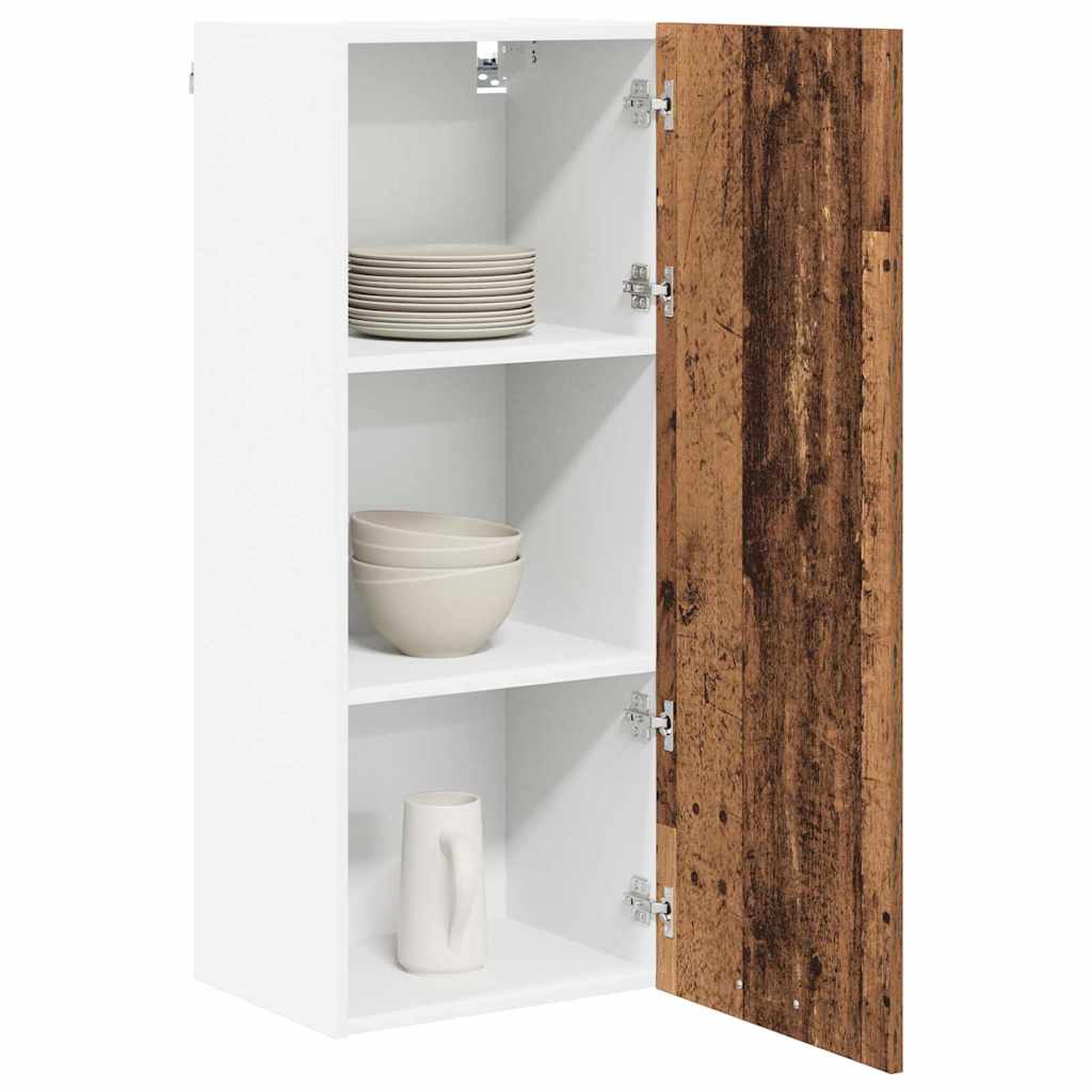 Hanging Cabinet with Door Rustic Wood Look 40 X 31 X 100 Cm Engineered Wood
