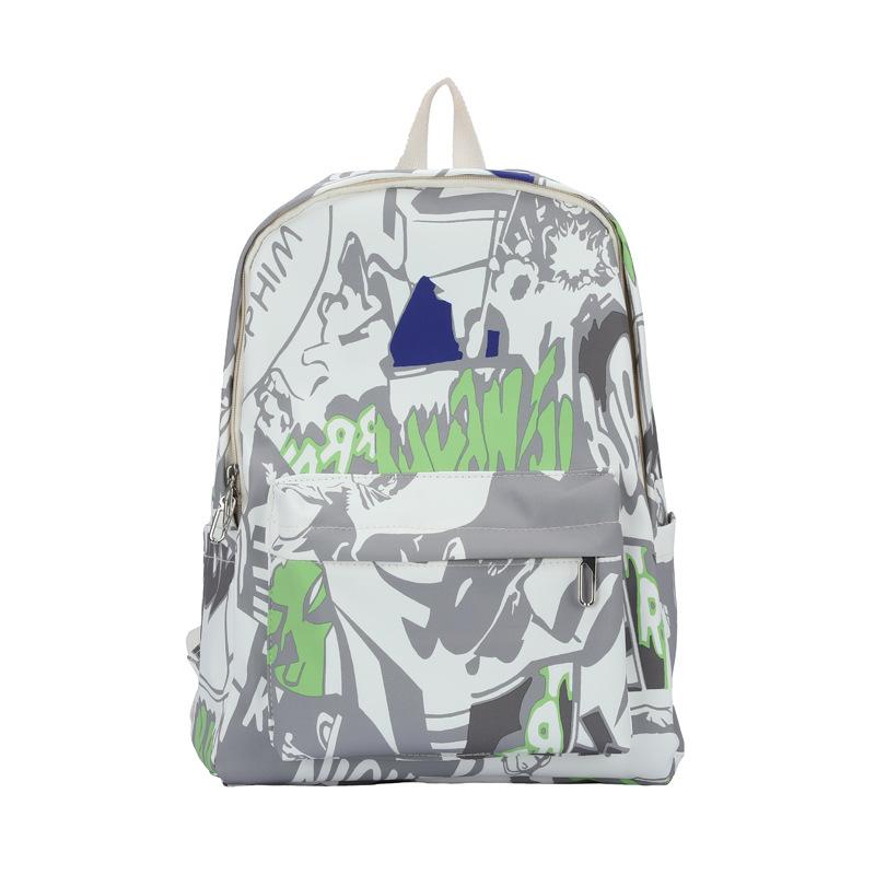 Schoolbag Japanese female Harajuku male backpack fashion graffiti backpack female simple college student high school backpack without pendant