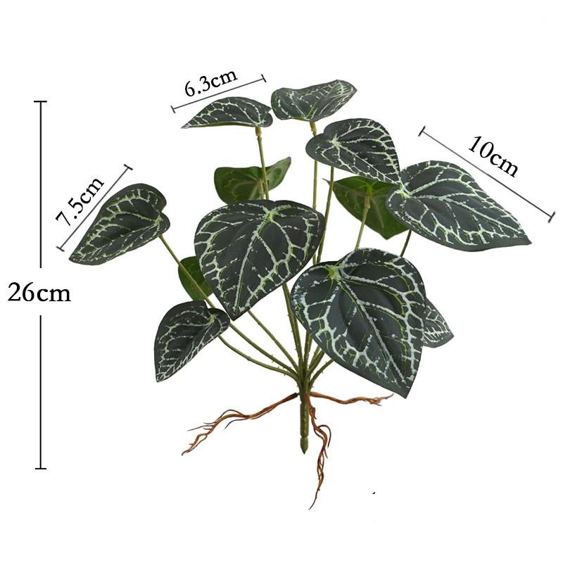 Green Plant Artificial Leaf Wall Decor With Durable Materials For Indoor Garden And Home Office Decor