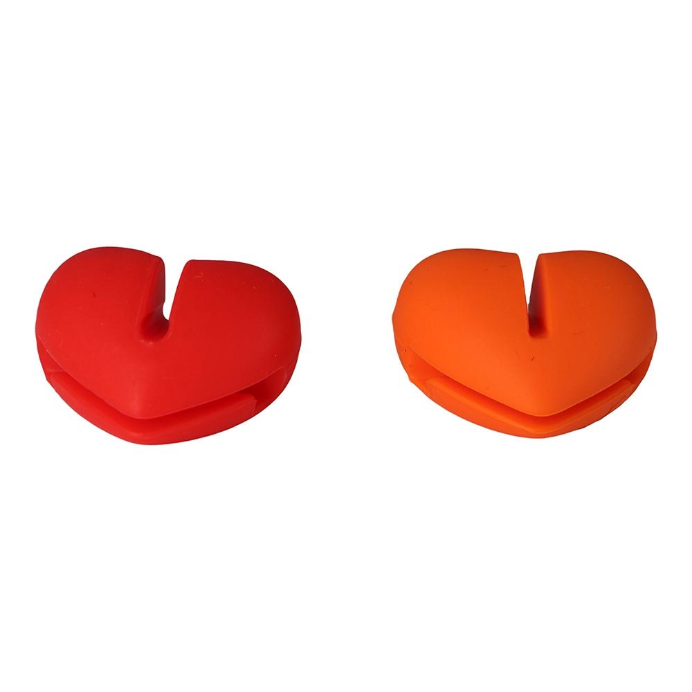 Heart Shape Hand-Free Barbecue Silicone Temp Probe Clip Pot Clip Thermometer Holder Kitchen Tool