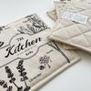 Cotton Oven Gloves Vintage Anti Steam Gloves Insulation Pad  Ironing Board