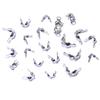 200pcs Stainless Steel Connector Clasp Ball Chain Calotte End Crimps Beads Connector Components DIY Jewelry Making Accessories 