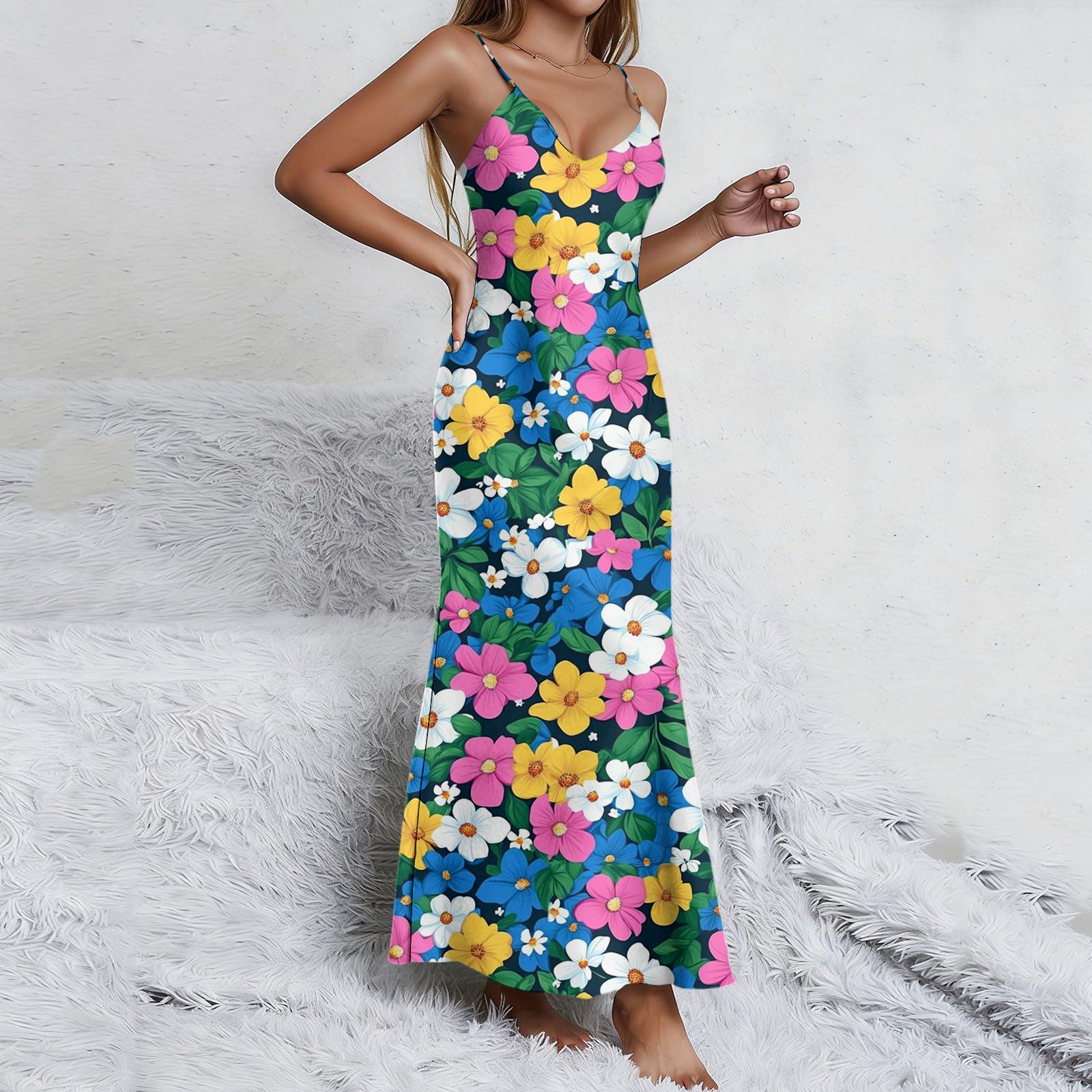 

Boho Maxi Dress for Women Sleeveless Dresses for Women 2026 Wedding Guest Dress Spring Dress Polka Dot Dress XL жовтий