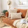 Pillow Cover Quilted Macrame Tassels