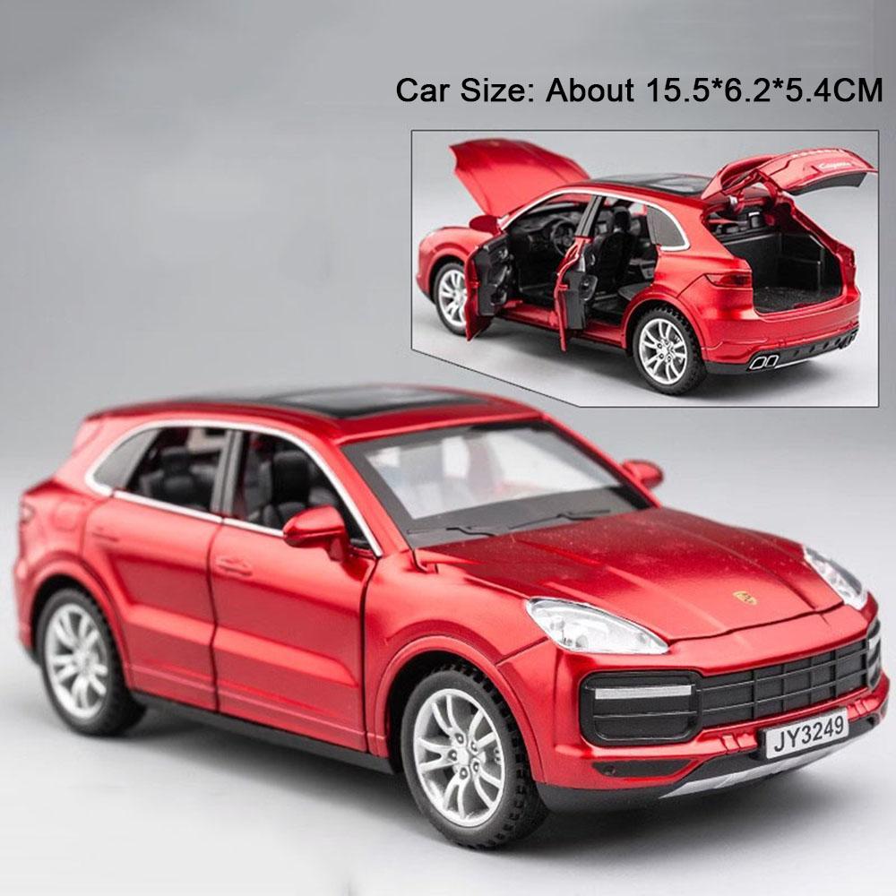 1:32 Cayenne Turbo Taycan Luxus-Automodell Spielzeug Druckgussmetall Sound Licht Rückzieher Miniatur-Supersportwagenmodelle Weihnachtsgeschenke
