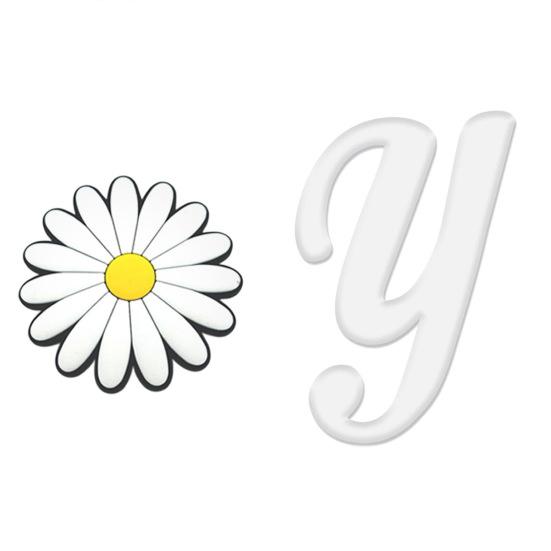 English Letter Hole Bag Charm Lightweight Reusable Beach Tote Handbag Hole White Alphabet Decoration DIY Hole Bag Accessories