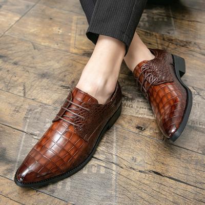 Large Size British Pointed Leather Shoes Size 38-46 Autumn Business Dress Hairstylist Casual Fashion Men's Shoes