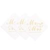 100pcs Bronzing Printed Cocktail Napkins Soft Disposable Napkins Mr Mrs Wedding Napkins  Home Party