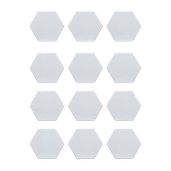 12Pcs Hexagon Soundproof Wall Panel Self-Adhesive Sound Absorbing High Density Thick Acoustic Foam Panel Home Studio Noise Reduction Wall Panel